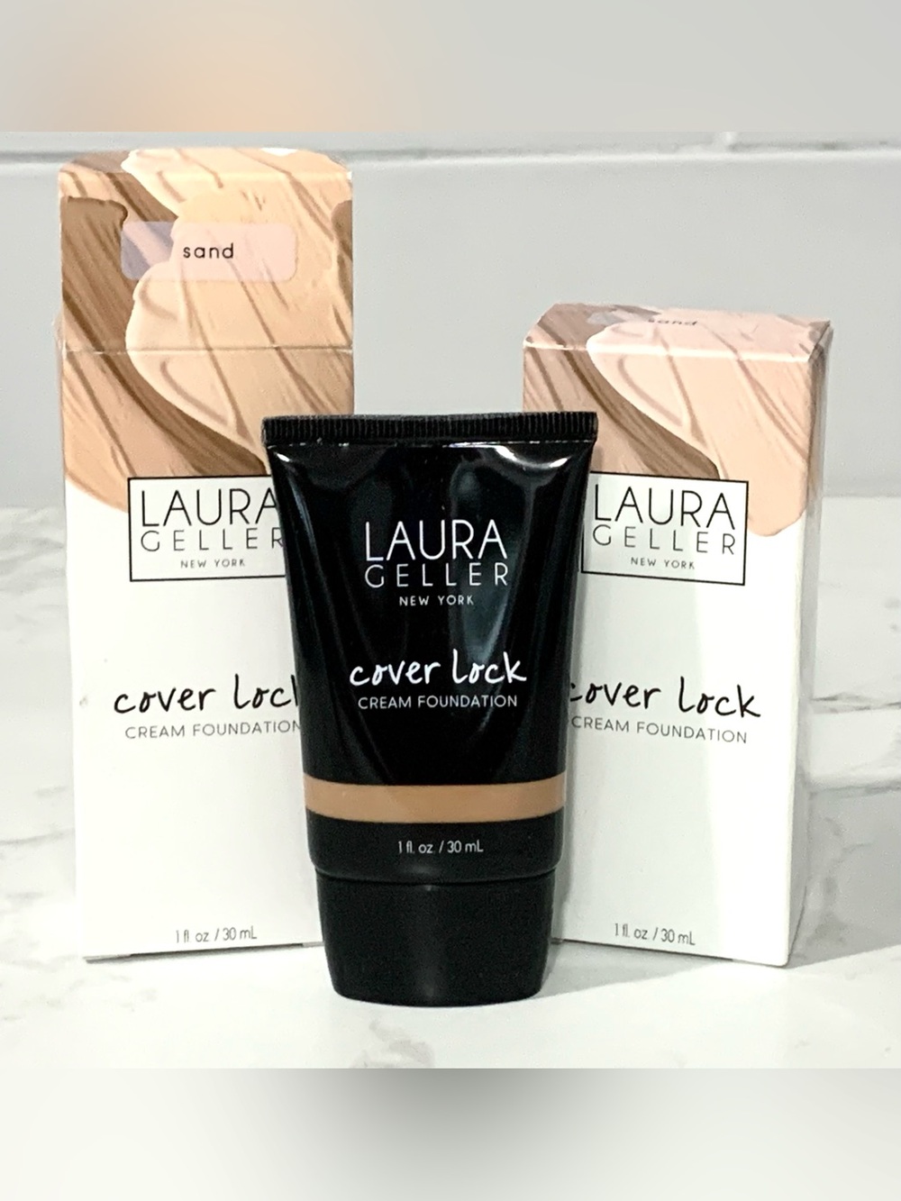 2X Laura Geller SAND Cover Lock Cream Foundation